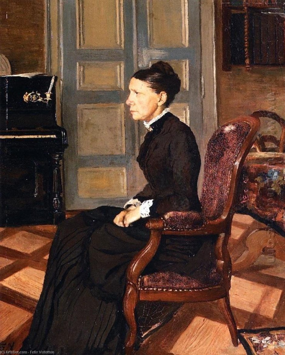 Wikioo.org - The Encyclopedia of Fine Arts - Painting, Artwork by Felix Vallotton - The Artist`s Mother