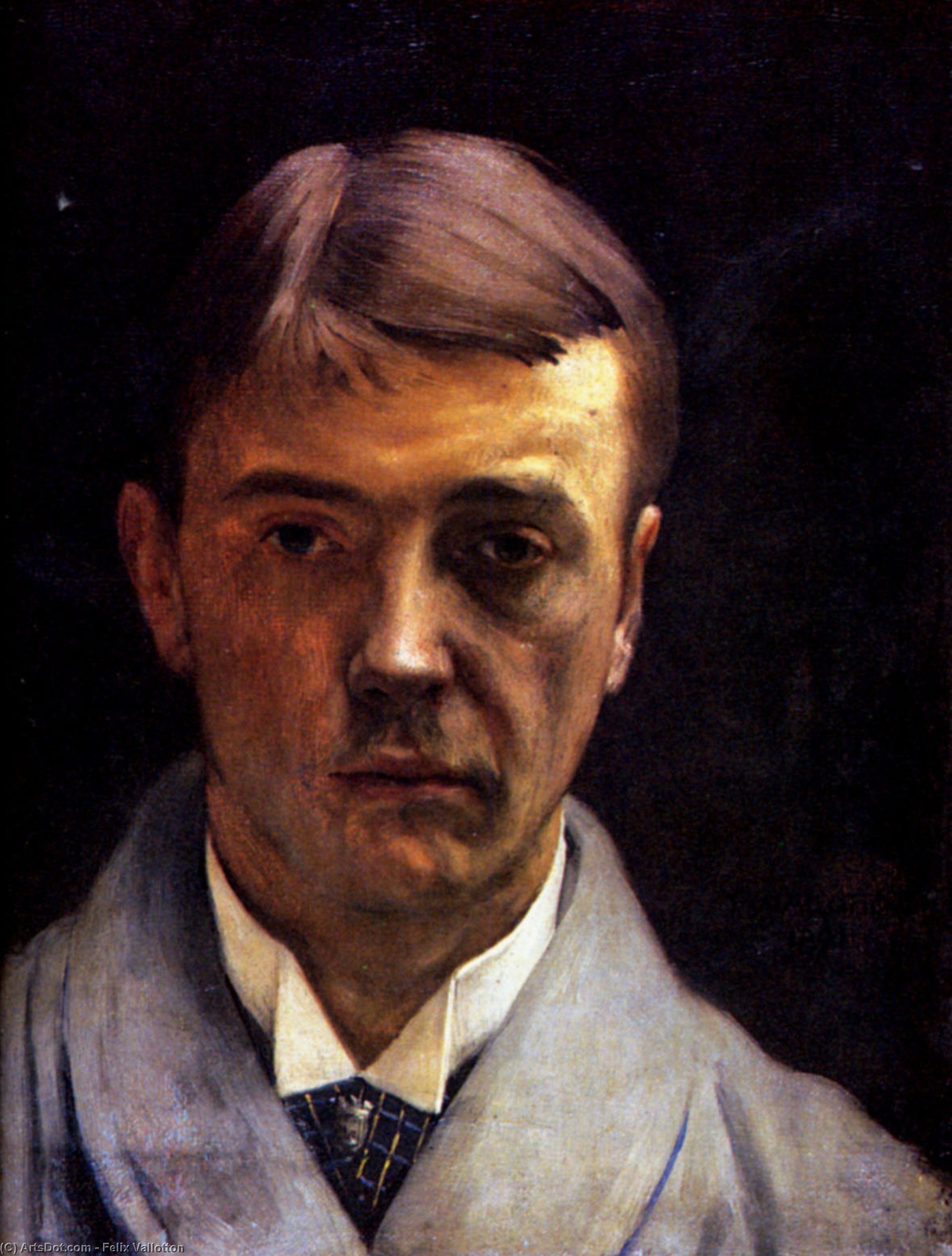 Wikioo.org - The Encyclopedia of Fine Arts - Painting, Artwork by Felix Vallotton - My portrait