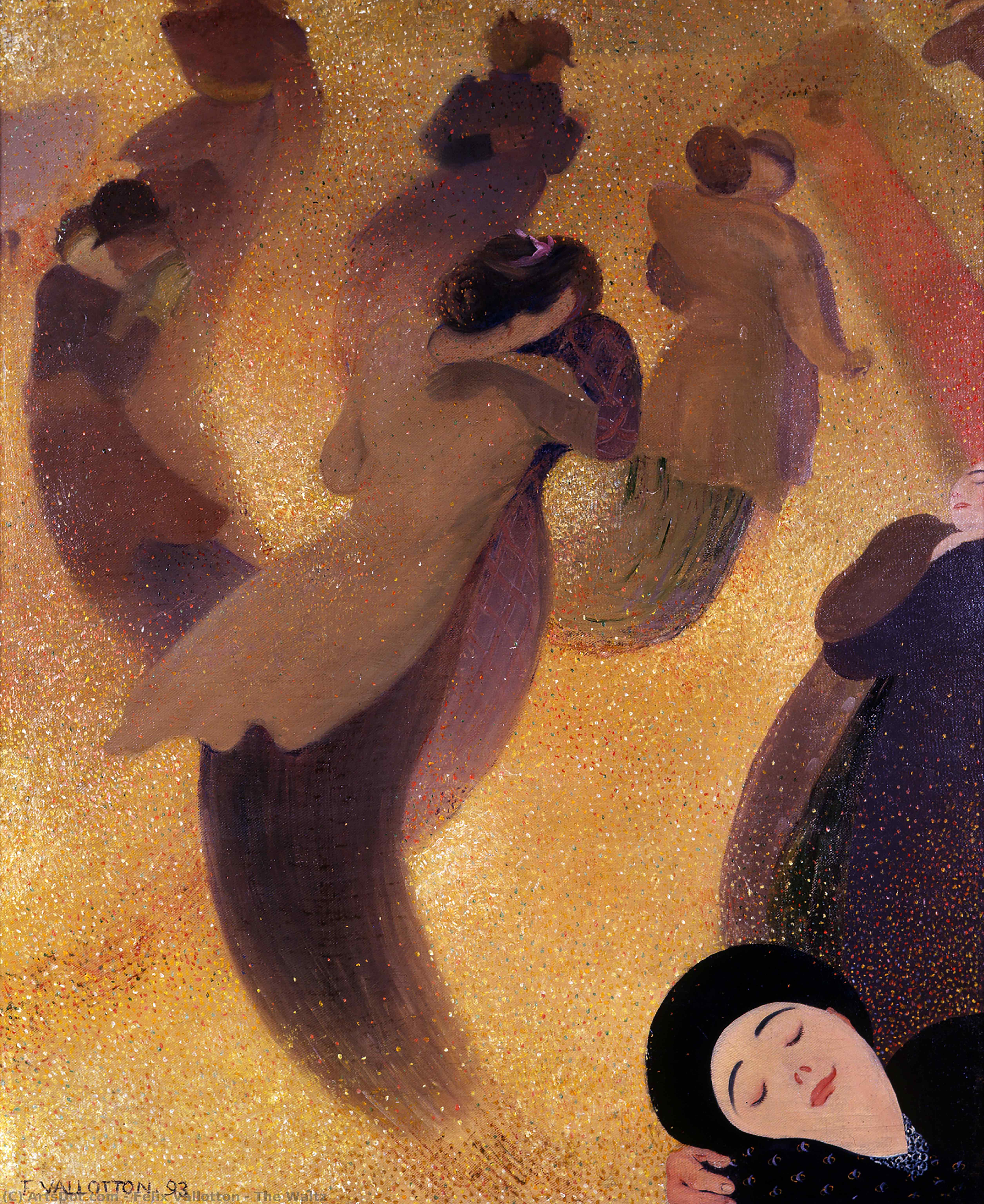 Wikioo.org - Bách khoa toàn thư về mỹ thuật - Vẽ tranh, Tác phẩm nghệ thuật Felix Vallotton - The Waltz