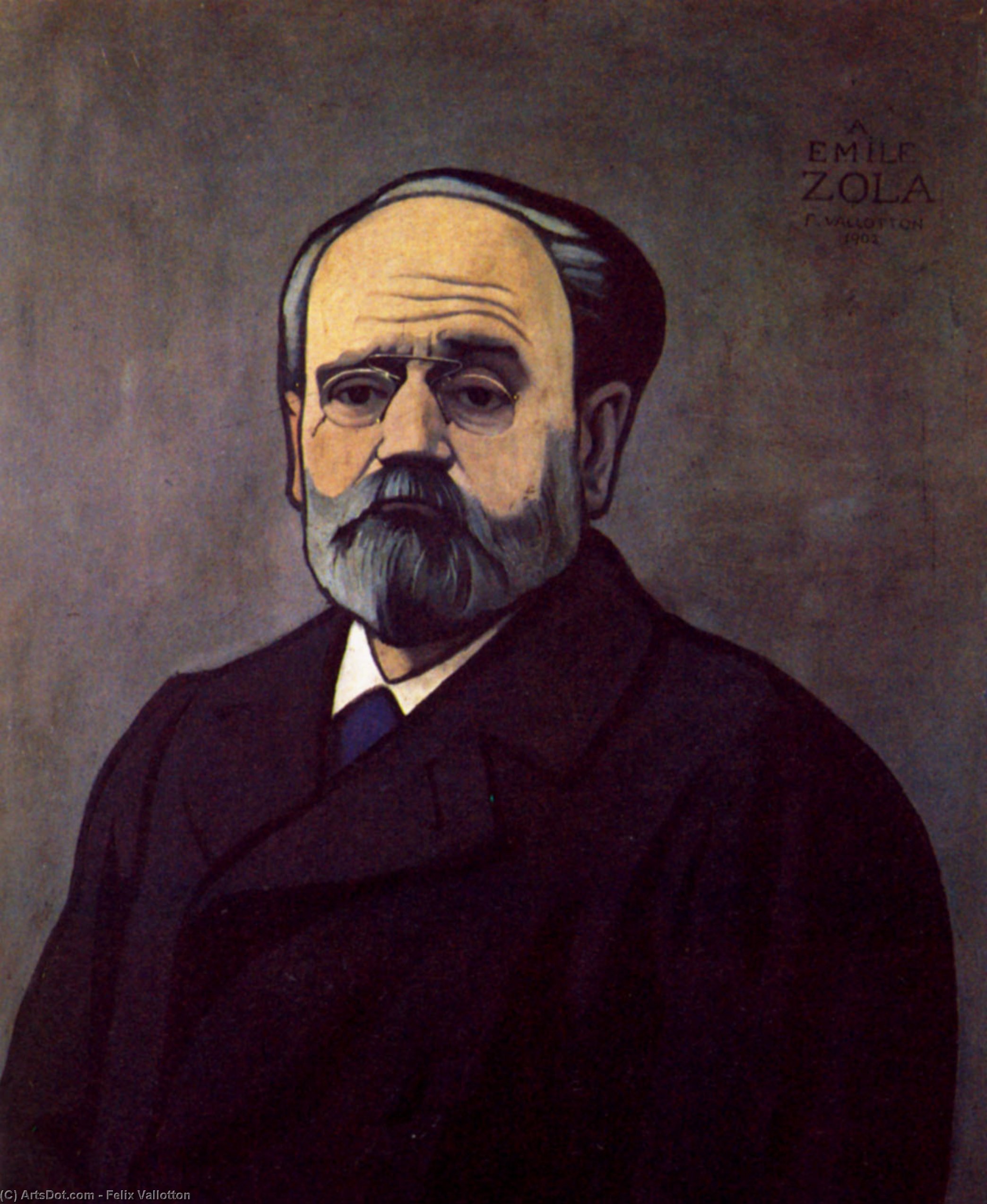 WikiOO.org - Encyclopedia of Fine Arts - Malba, Artwork Felix Vallotton - Portrait of Zola