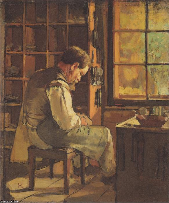 Wikioo.org - The Encyclopedia of Fine Arts - Painting, Artwork by Ferdinand Hodler - The cobbler by the window