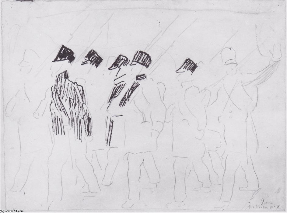Wikioo.org - สารานุกรมวิจิตรศิลป์ - จิตรกรรม Ferdinand Hodler - Pulling soldiers
