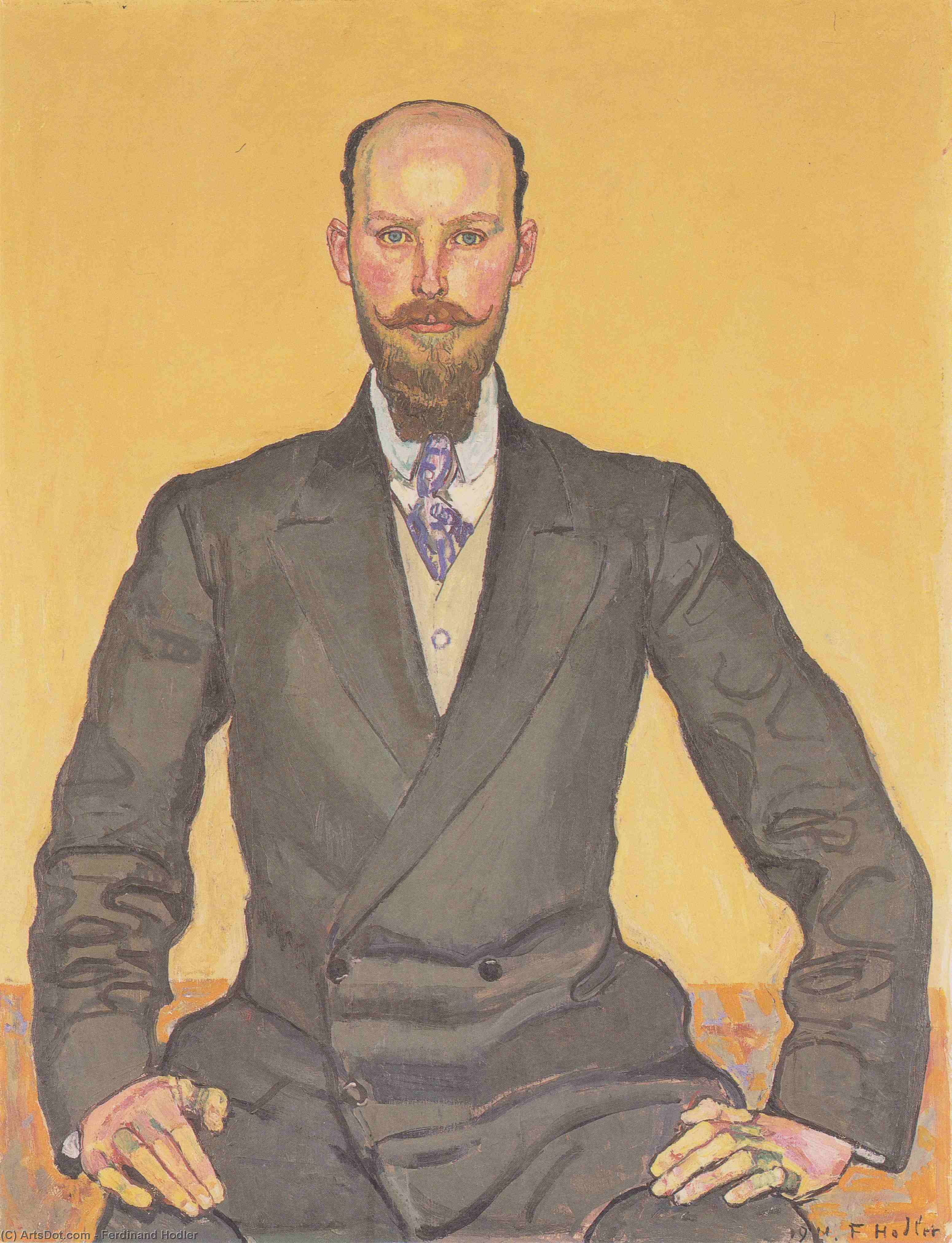 Wikioo.org - The Encyclopedia of Fine Arts - Painting, Artwork by Ferdinand Hodler - Portrait of Willy Russ