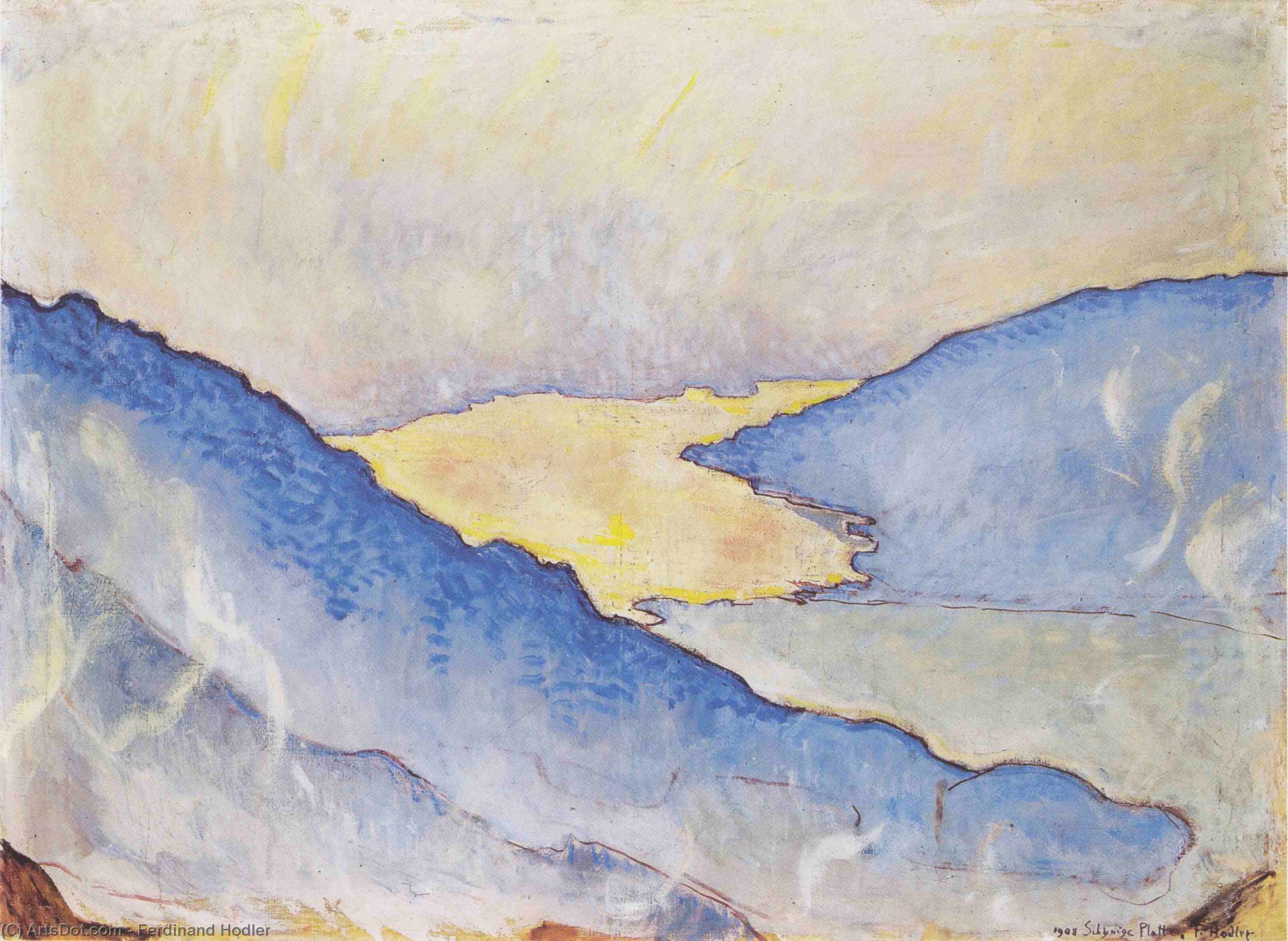 Wikioo.org - The Encyclopedia of Fine Arts - Painting, Artwork by Ferdinand Hodler - Lake Thun from Lessig
