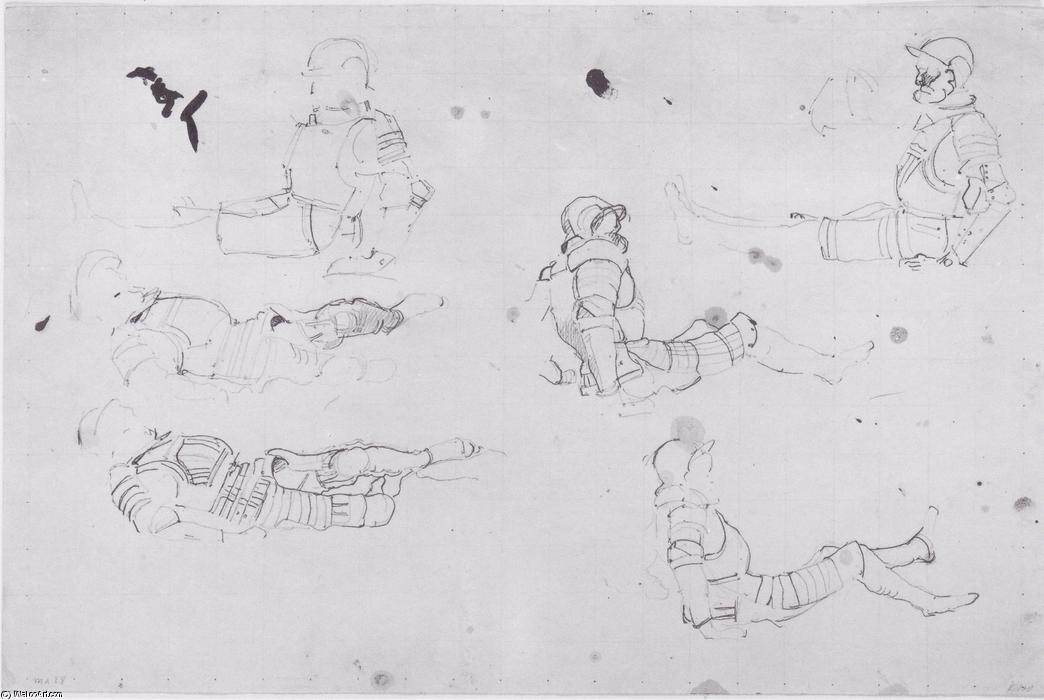 WikiOO.org – 美術百科全書 - 繪畫，作品 Ferdinand Hodler - 垂死的战士