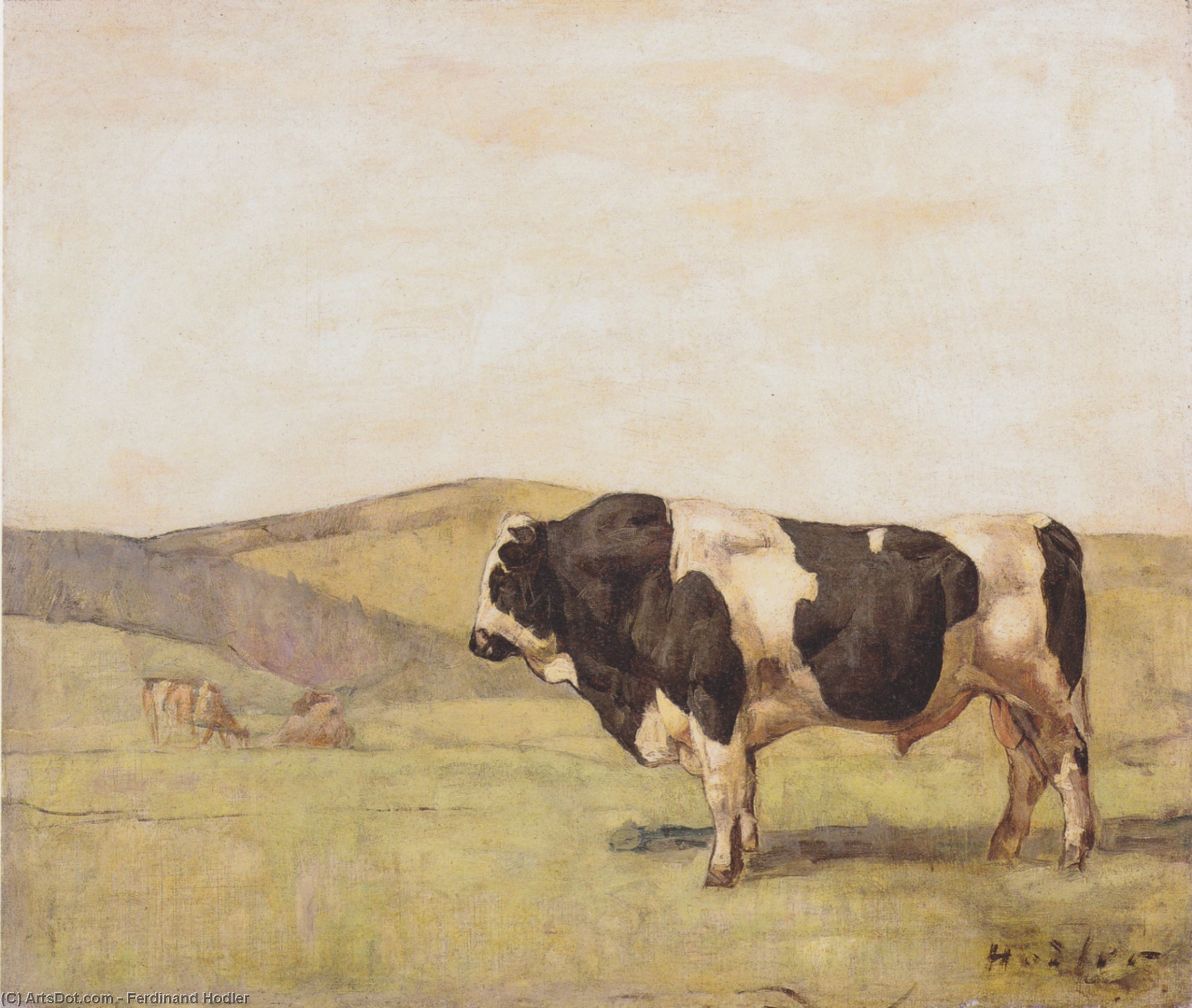 Wikioo.org - The Encyclopedia of Fine Arts - Painting, Artwork by Ferdinand Hodler - The bull