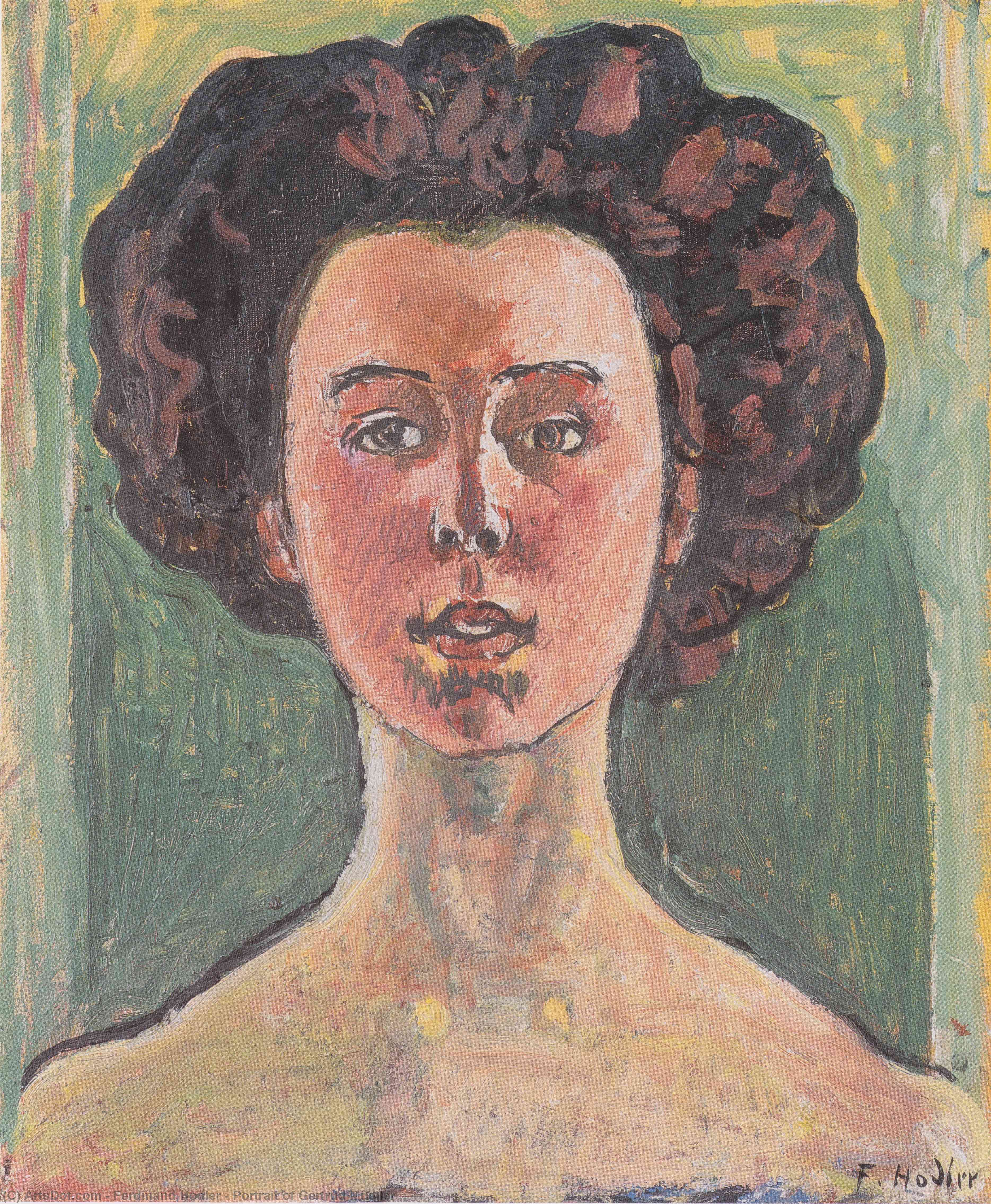 WikiOO.org - Encyclopedia of Fine Arts - Maľba, Artwork Ferdinand Hodler - Portrait of Gertrud Mueller