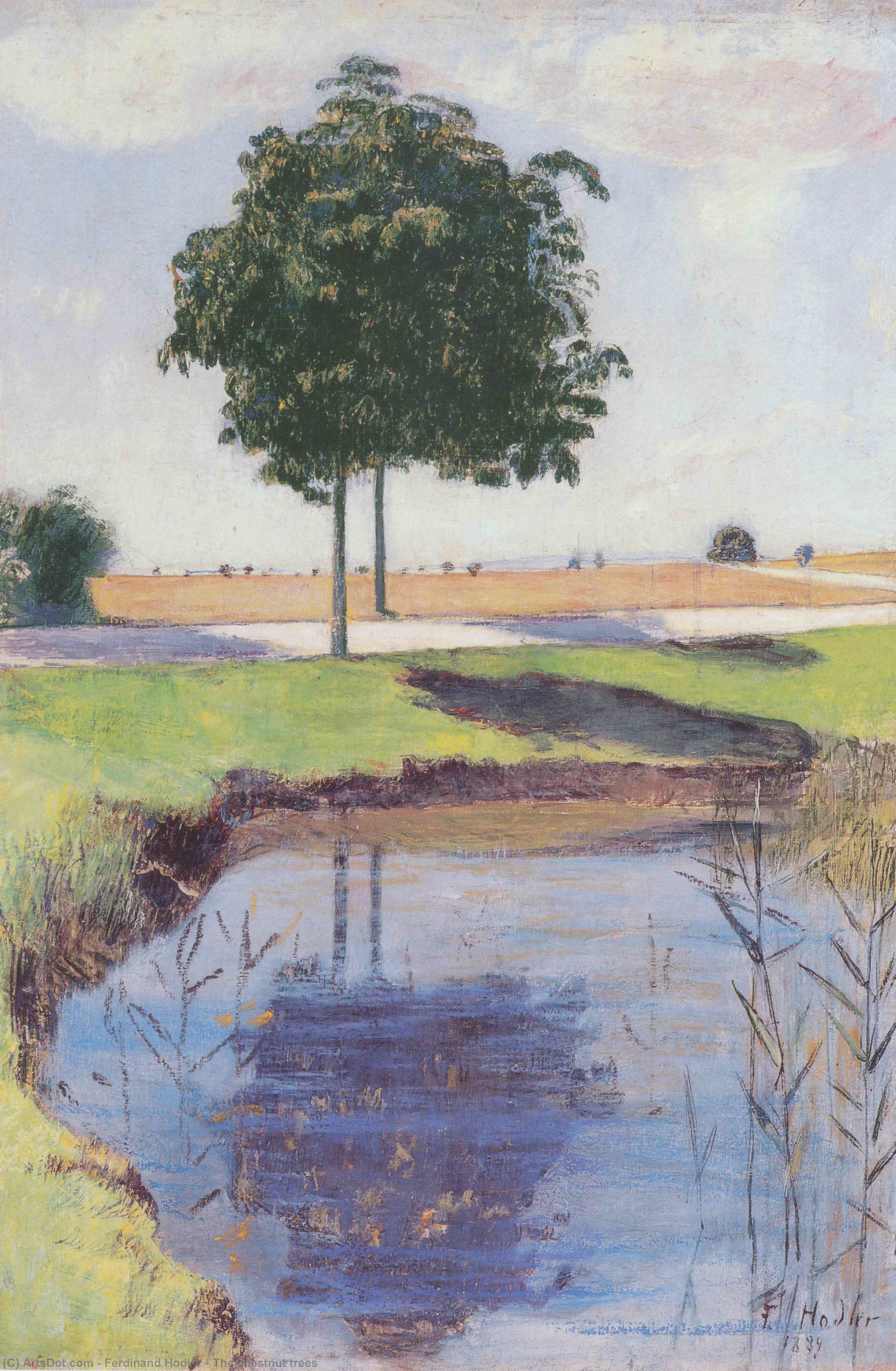 Wikioo.org - The Encyclopedia of Fine Arts - Painting, Artwork by Ferdinand Hodler - The chestnut trees