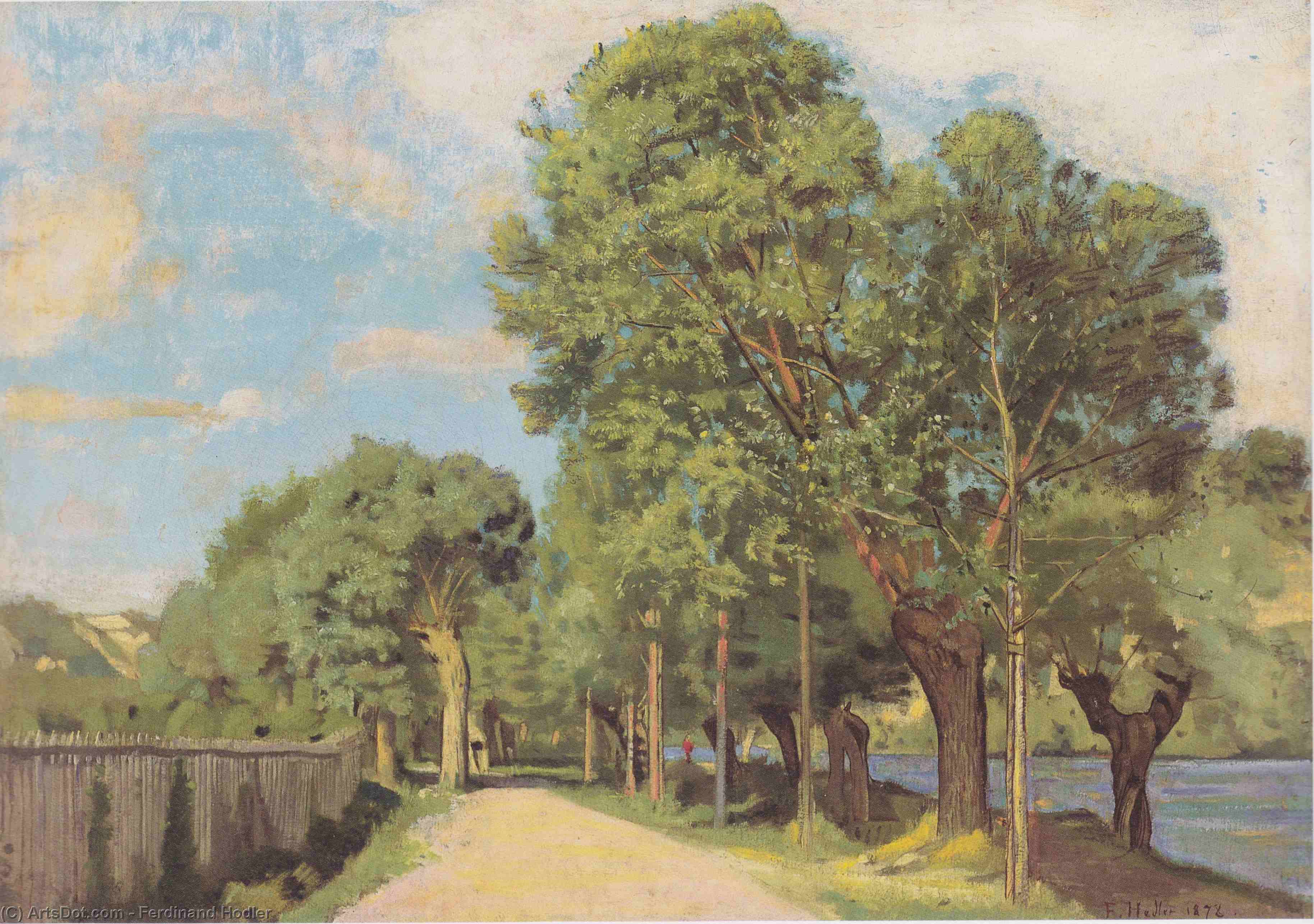 WikiOO.org - Encyclopedia of Fine Arts - Lukisan, Artwork Ferdinand Hodler - Landscape at the Jonction at Geneva