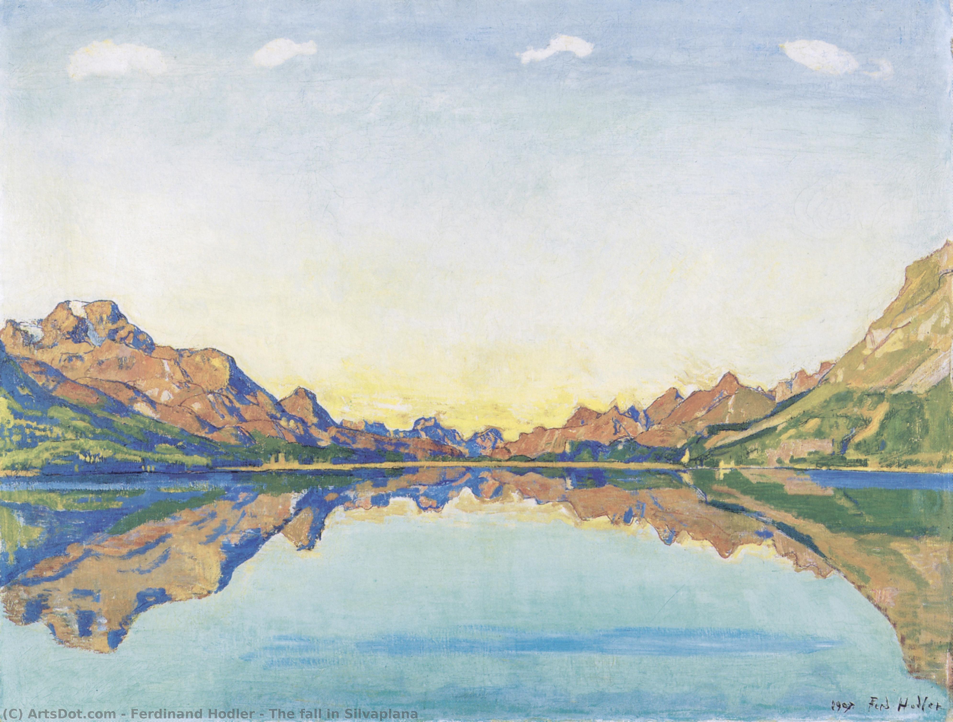 Wikioo.org - The Encyclopedia of Fine Arts - Painting, Artwork by Ferdinand Hodler - The fall in Silvaplana