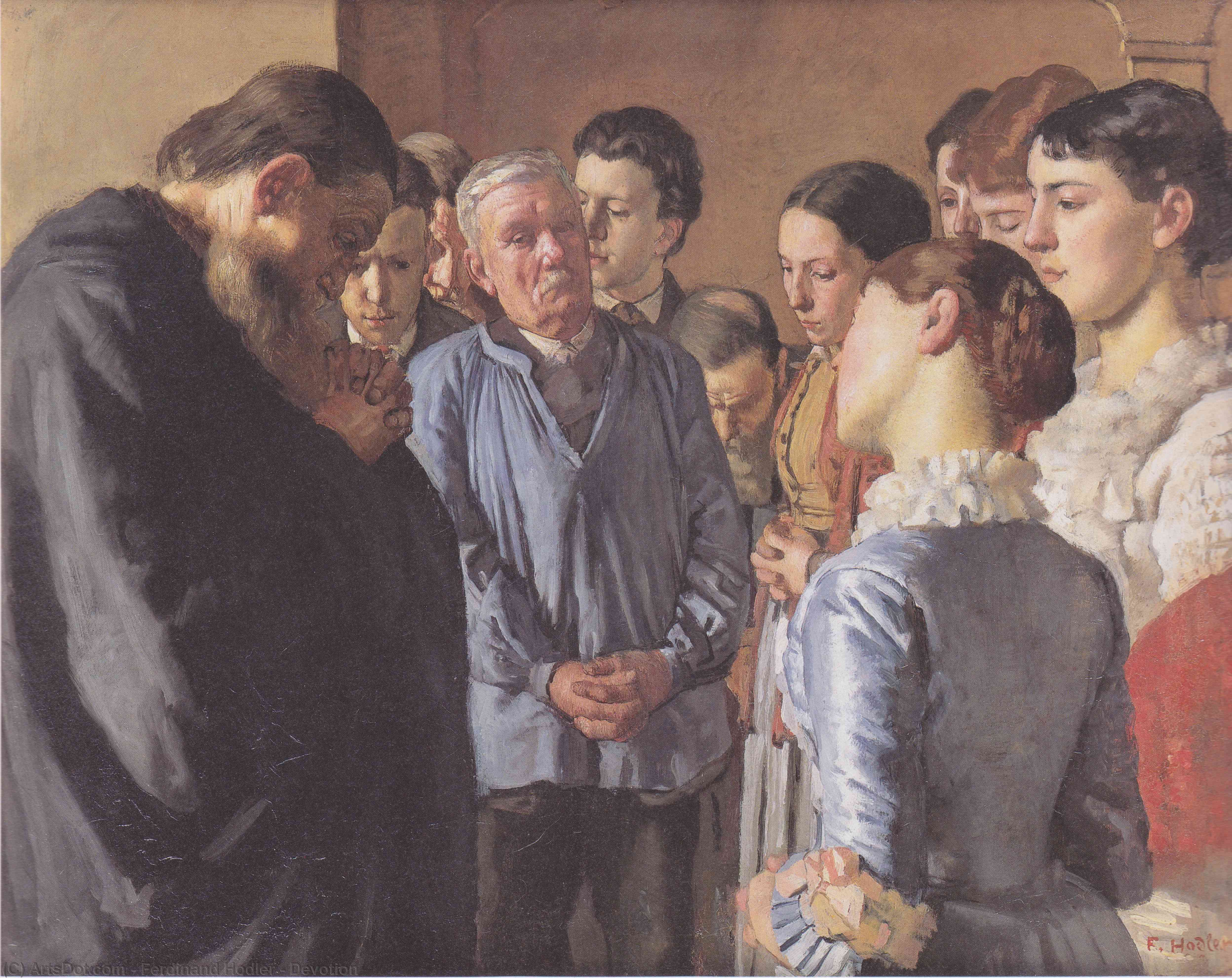 WikiOO.org - Енциклопедія образотворчого мистецтва - Живопис, Картини
 Ferdinand Hodler - Devotion