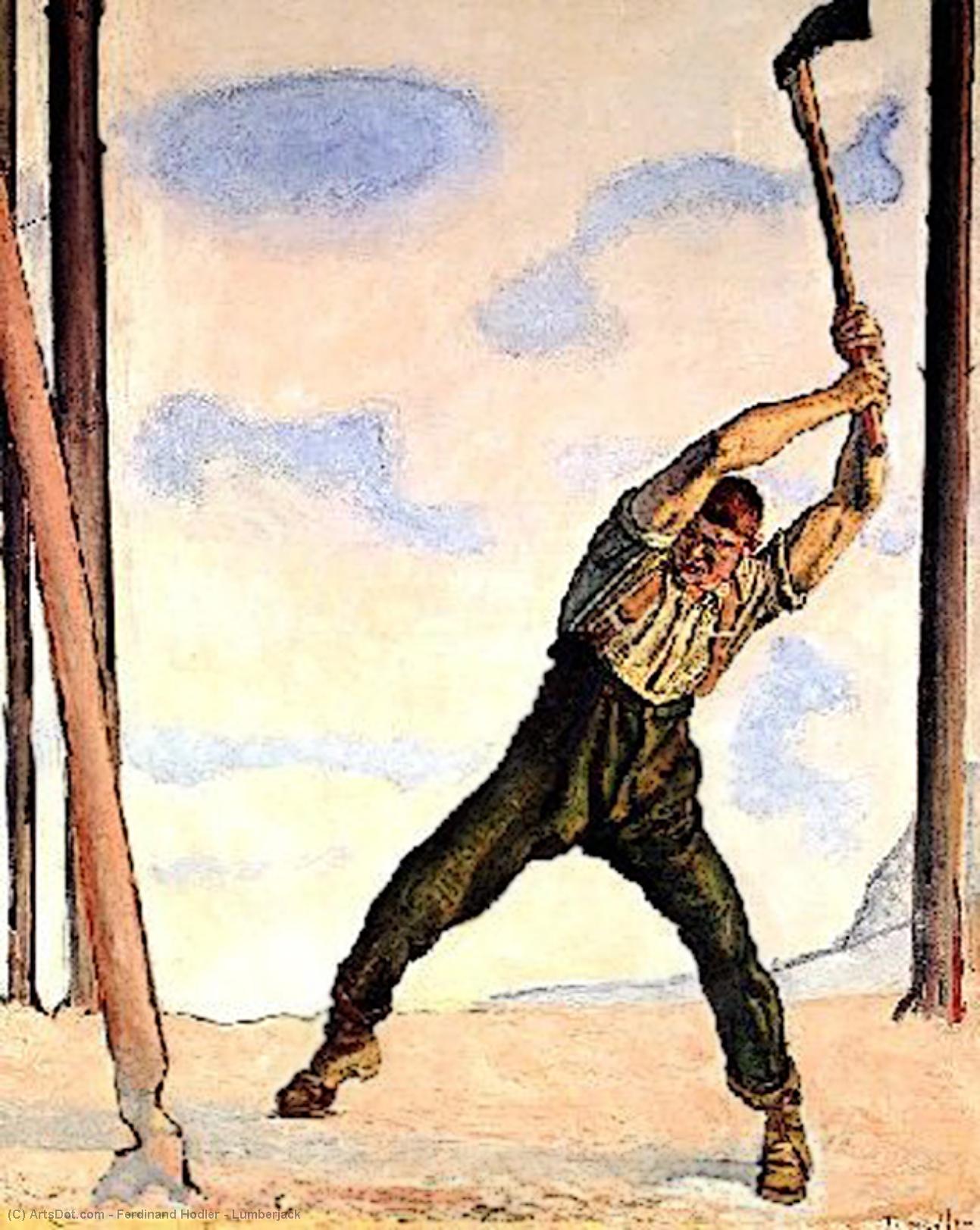 Wikoo.org - موسوعة الفنون الجميلة - اللوحة، العمل الفني Ferdinand Hodler - Lumberjack