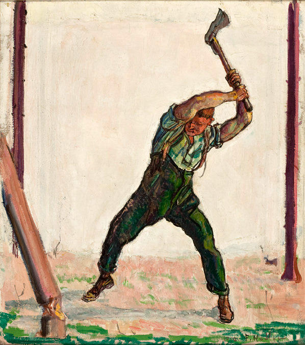 WikiOO.org - Encyclopedia of Fine Arts - Schilderen, Artwork Ferdinand Hodler - The Woodman
