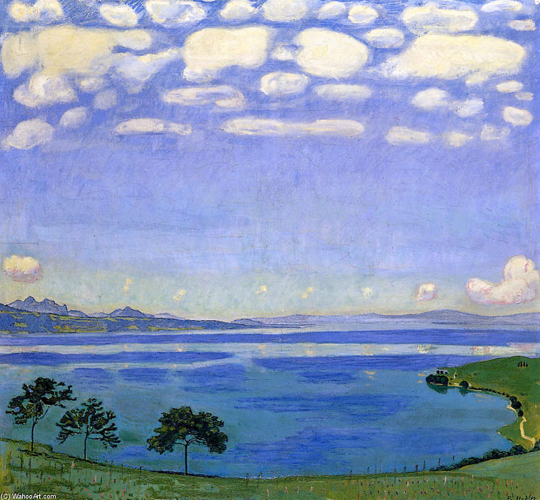 Wikioo.org - The Encyclopedia of Fine Arts - Painting, Artwork by Ferdinand Hodler - Lake of Geneve