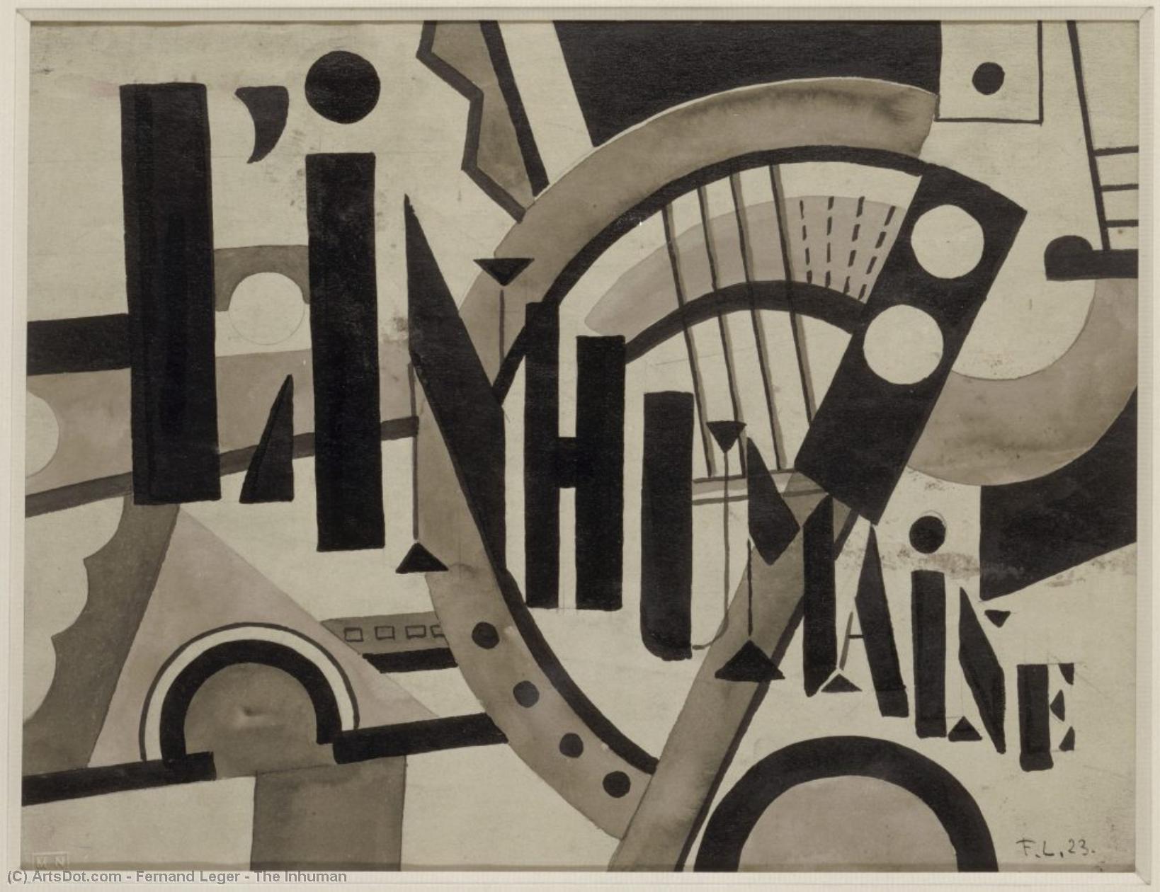 Wikioo.org - The Encyclopedia of Fine Arts - Painting, Artwork by Fernand Leger - The Inhuman