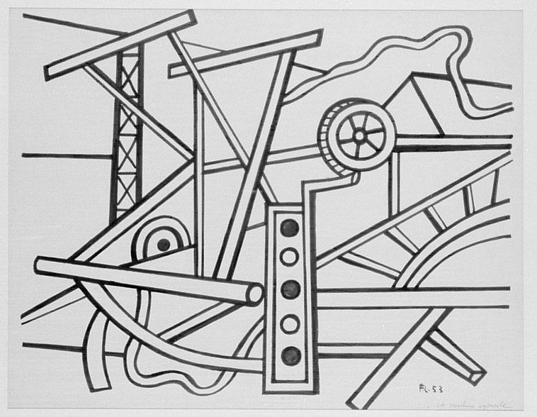 WikiOO.org - Encyclopedia of Fine Arts - Maleri, Artwork Fernand Leger - Agricultural Machinery