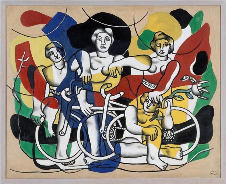 WikiOO.org - Encyclopedia of Fine Arts - Lukisan, Artwork Fernand Leger - The four cyclists