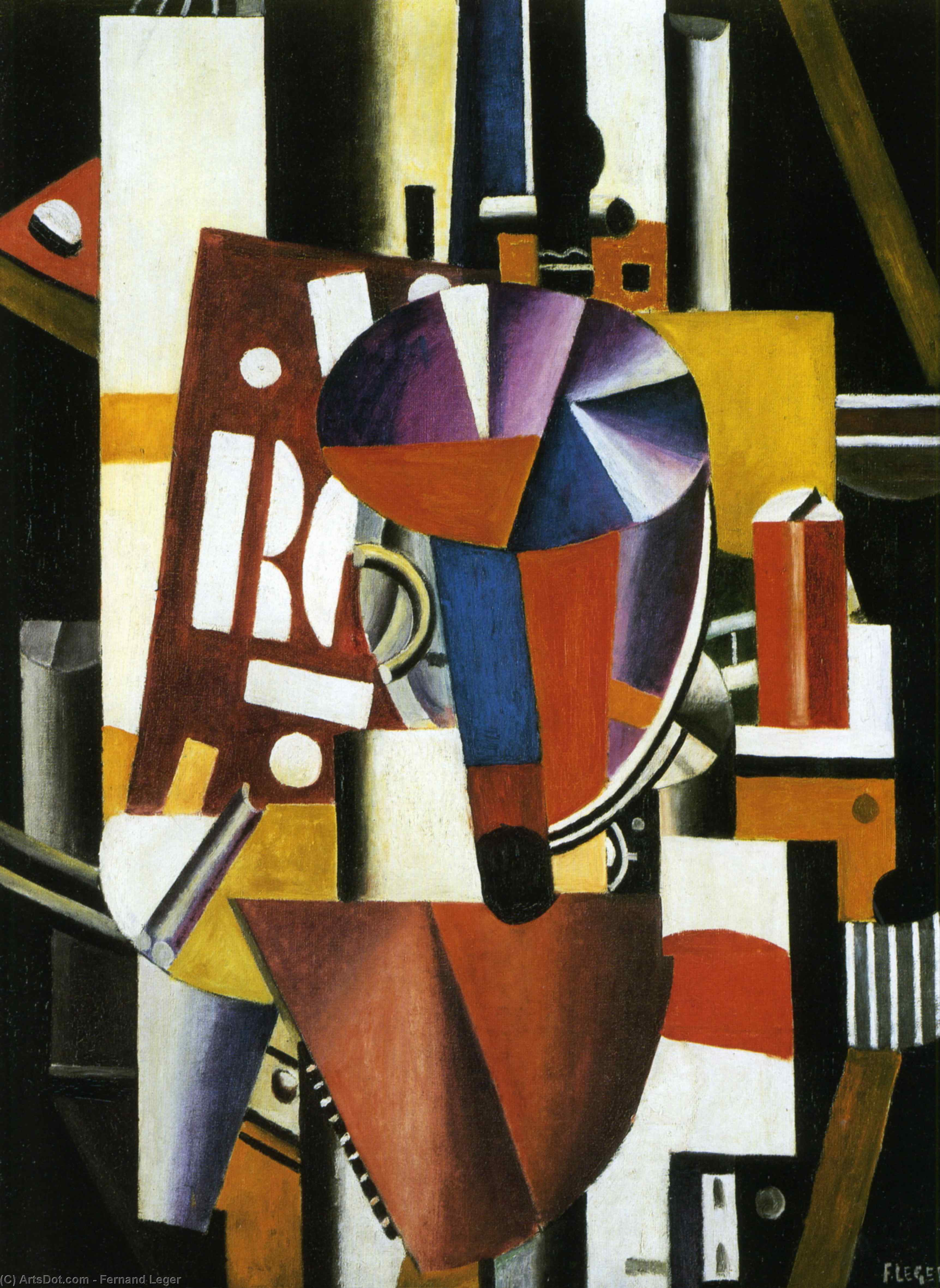 WikiOO.org - Encyclopedia of Fine Arts - Maalaus, taideteos Fernand Leger - The typographer