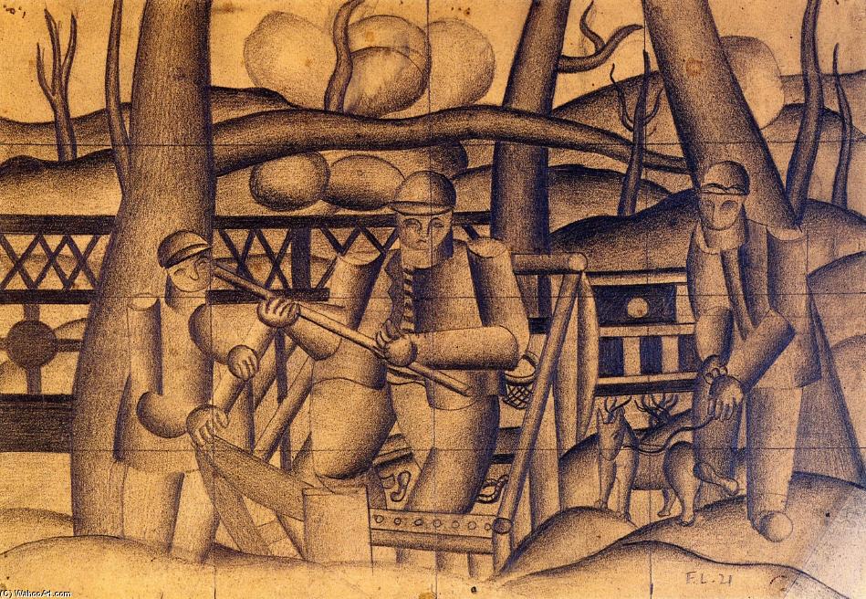 Wikioo.org - The Encyclopedia of Fine Arts - Painting, Artwork by Fernand Leger - Fishermen
