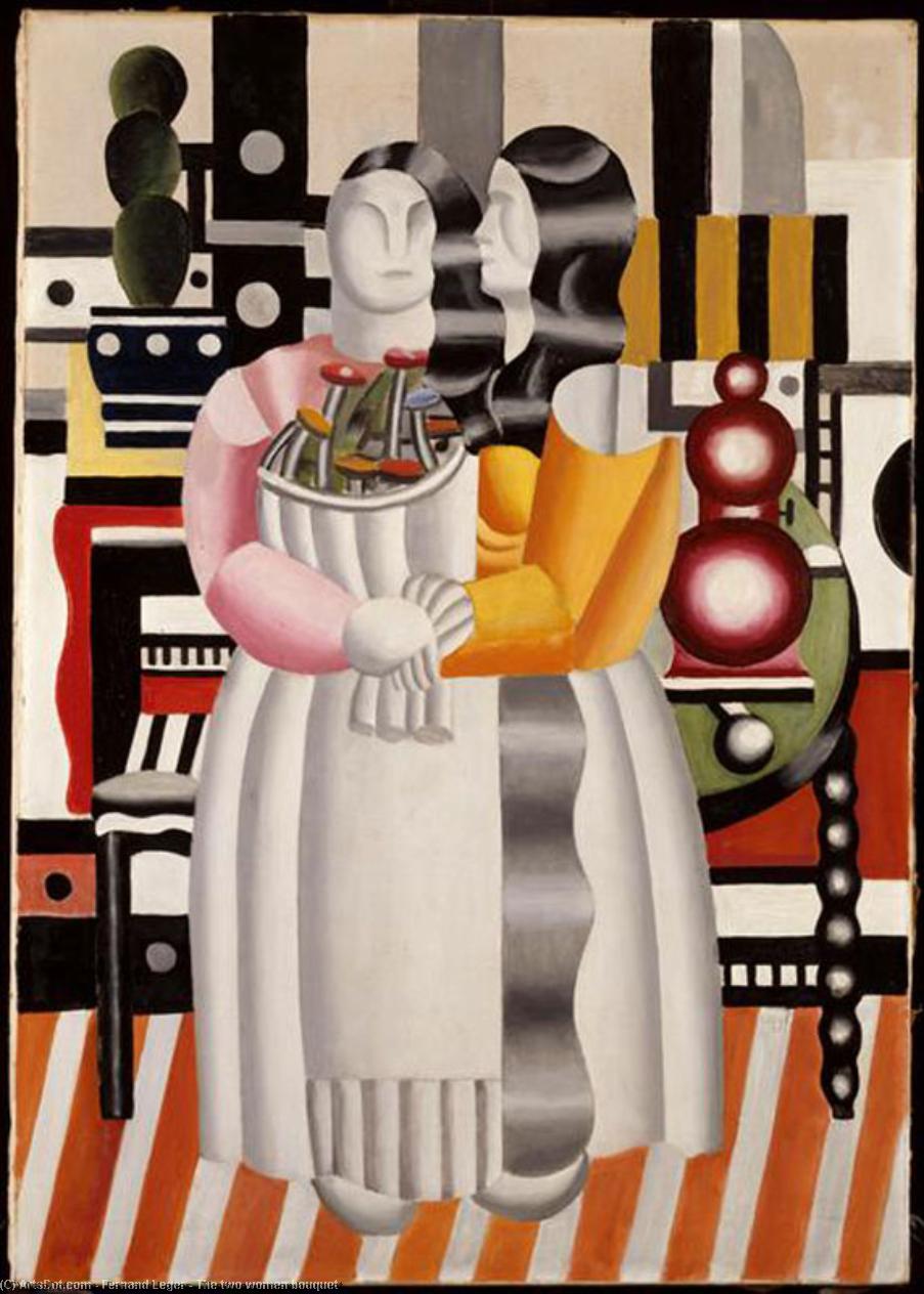 Wikioo.org - The Encyclopedia of Fine Arts - Painting, Artwork by Fernand Leger - The two women bouquet