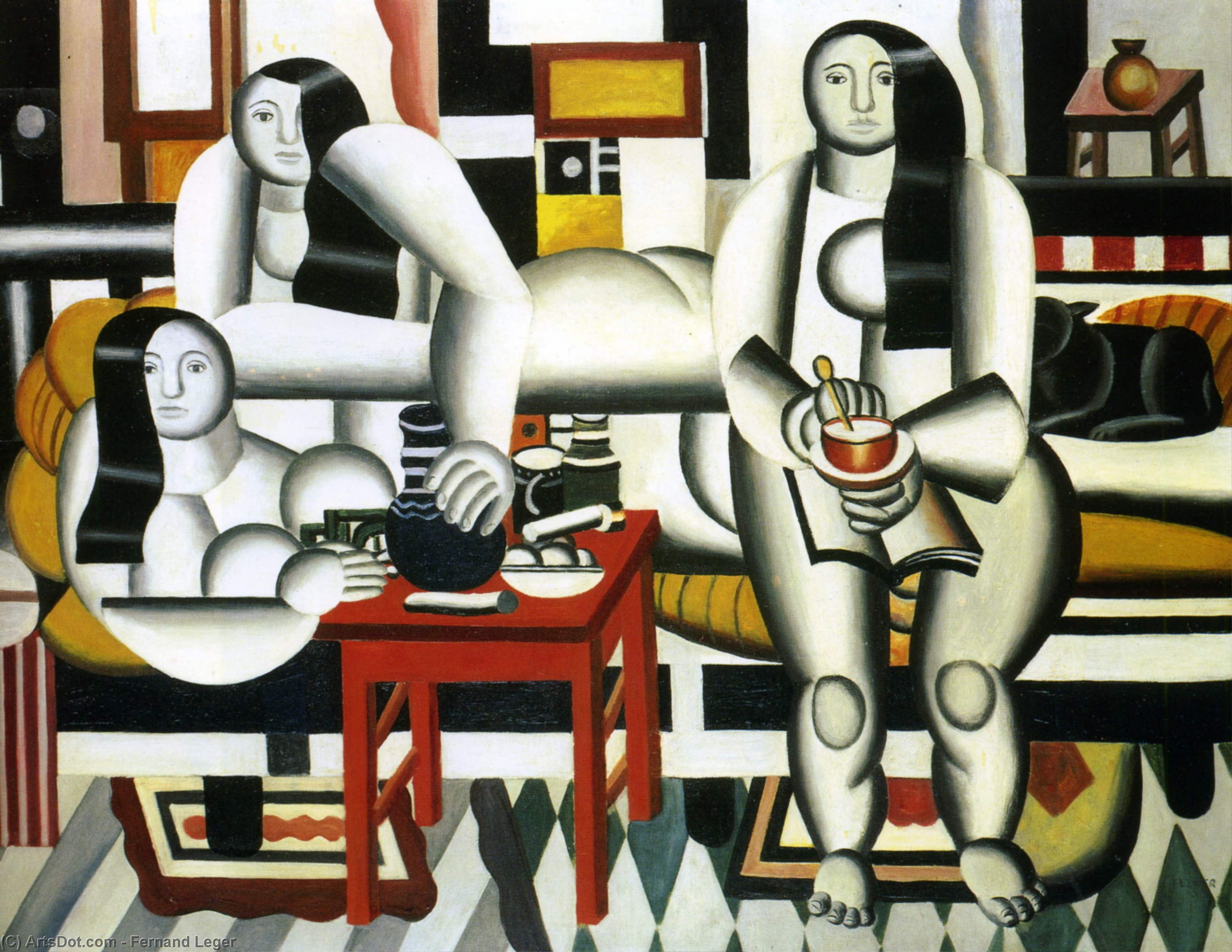 Wikioo.org - The Encyclopedia of Fine Arts - Painting, Artwork by Fernand Leger - The Breakfast