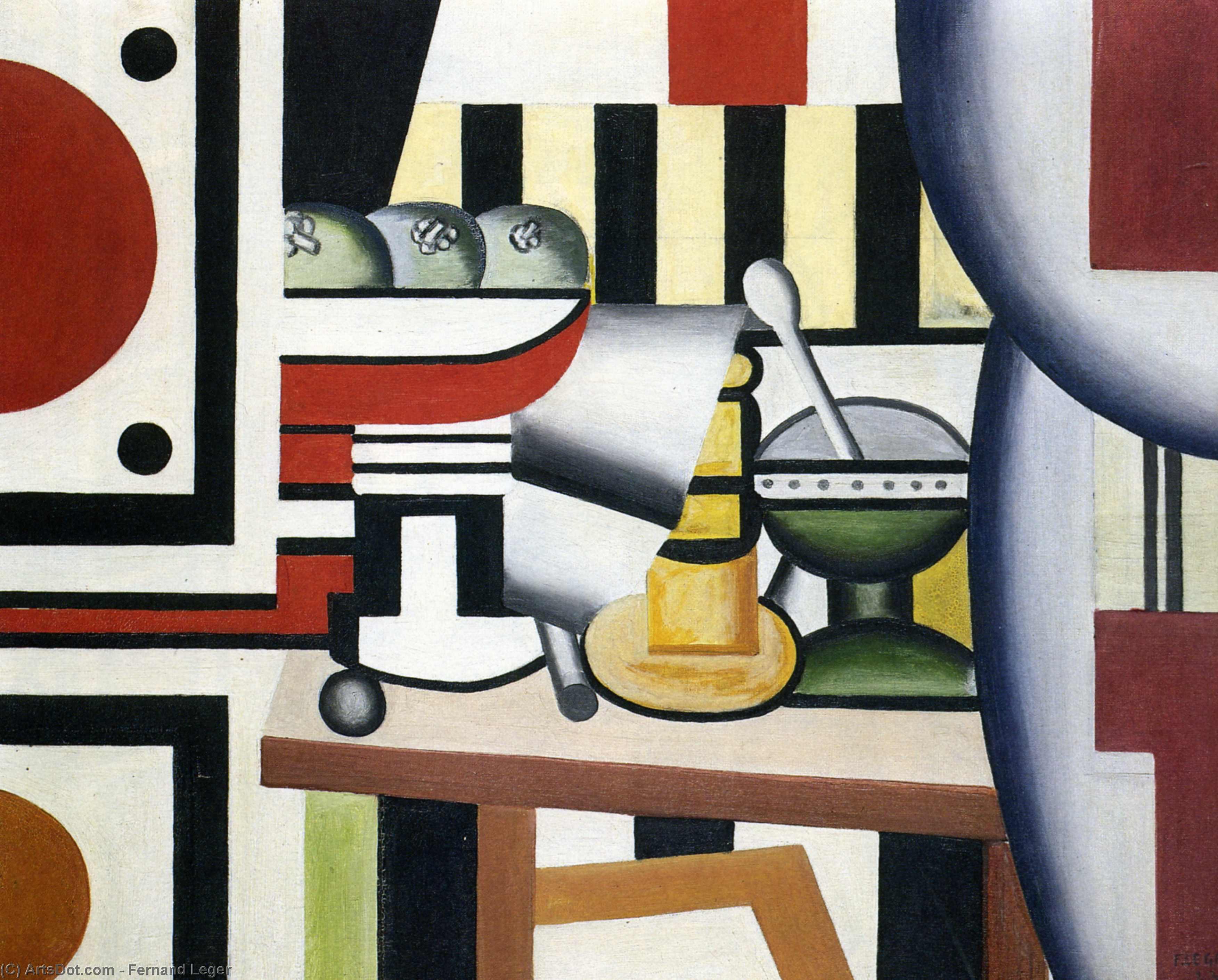 Wikioo.org - The Encyclopedia of Fine Arts - Painting, Artwork by Fernand Leger - Pear Compotoir
