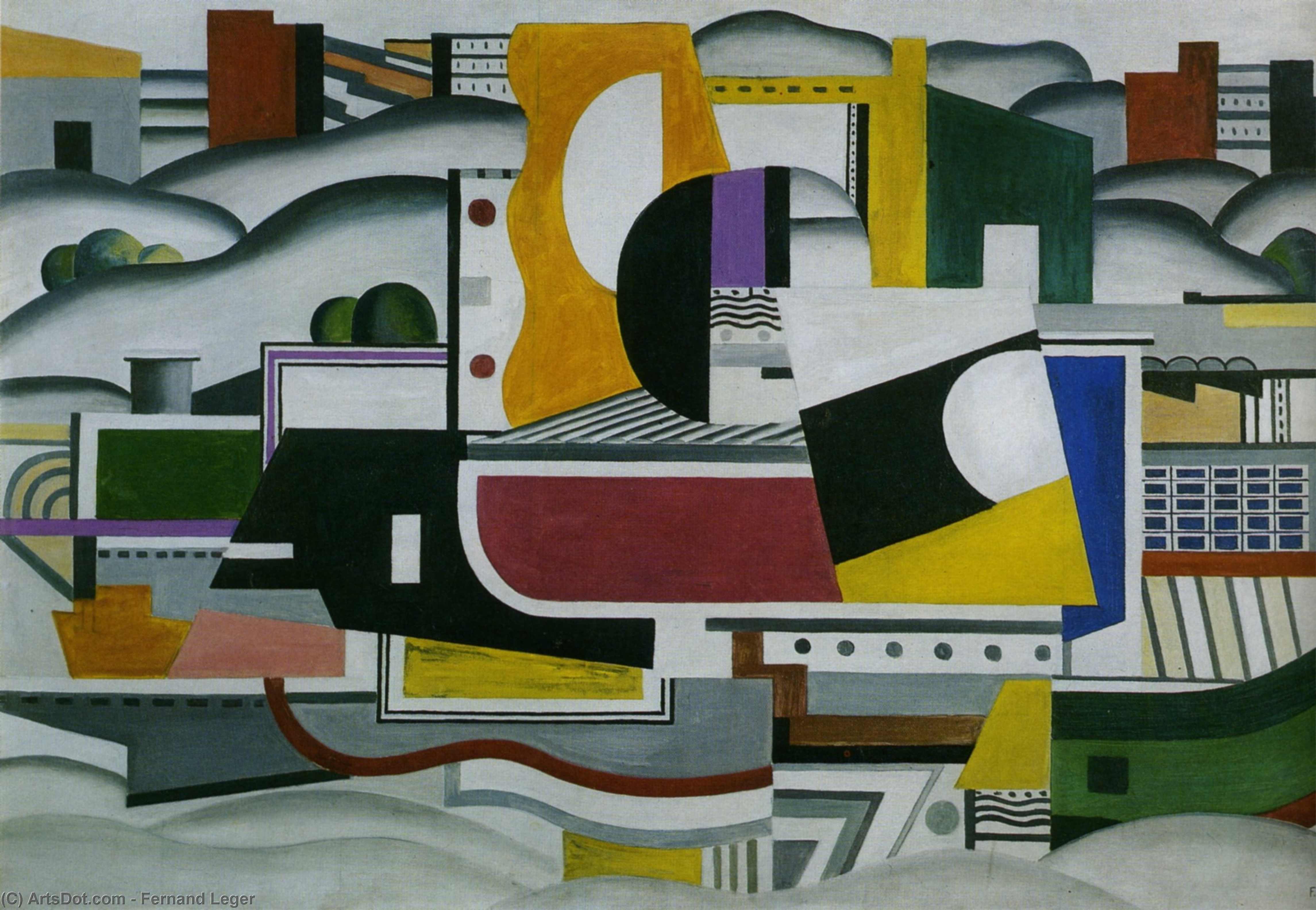 WikiOO.org - Encyclopedia of Fine Arts - Maalaus, taideteos Fernand Leger - The Large Tug boat