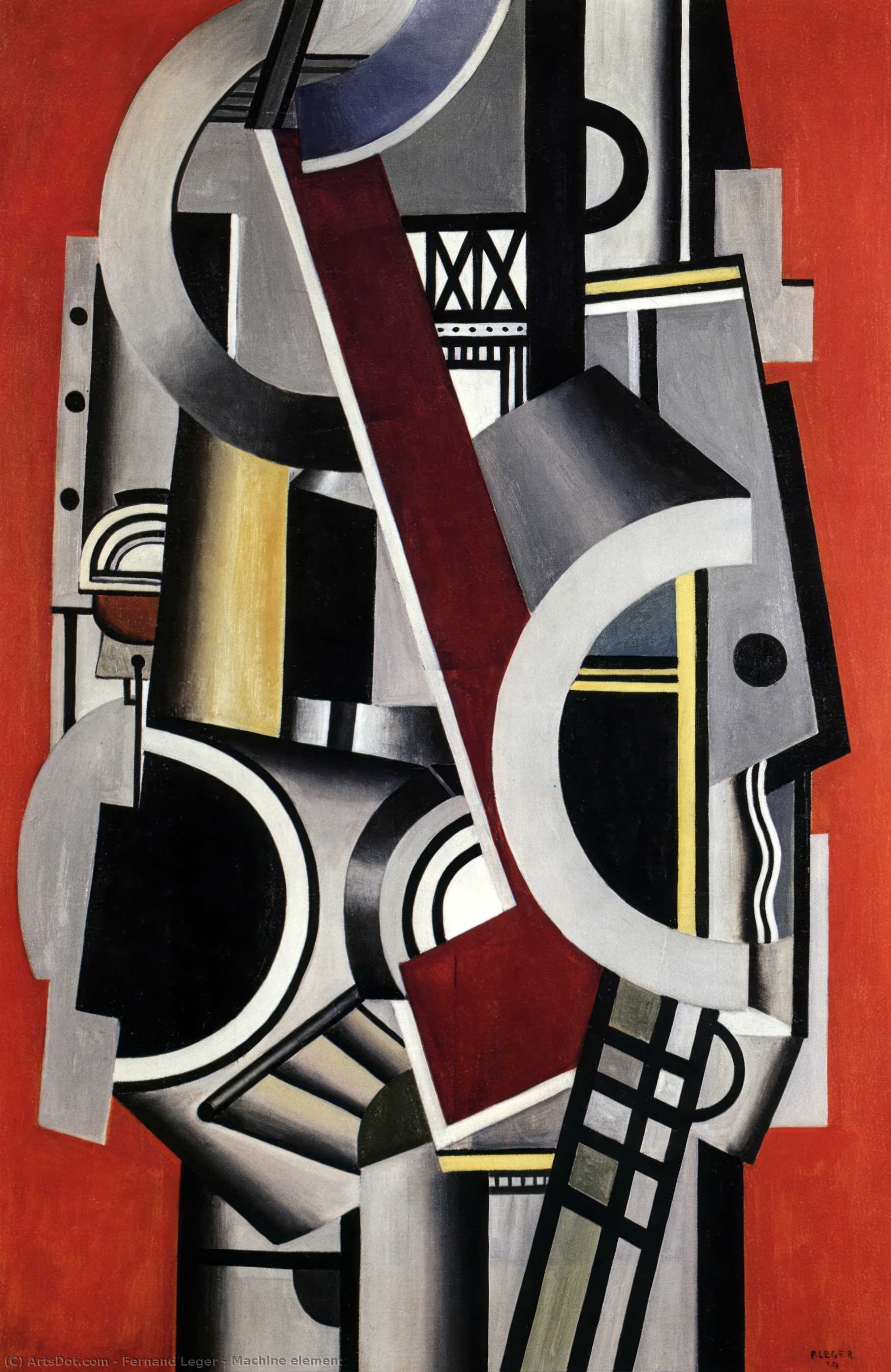 Wikioo.org - The Encyclopedia of Fine Arts - Painting, Artwork by Fernand Leger - Machine element