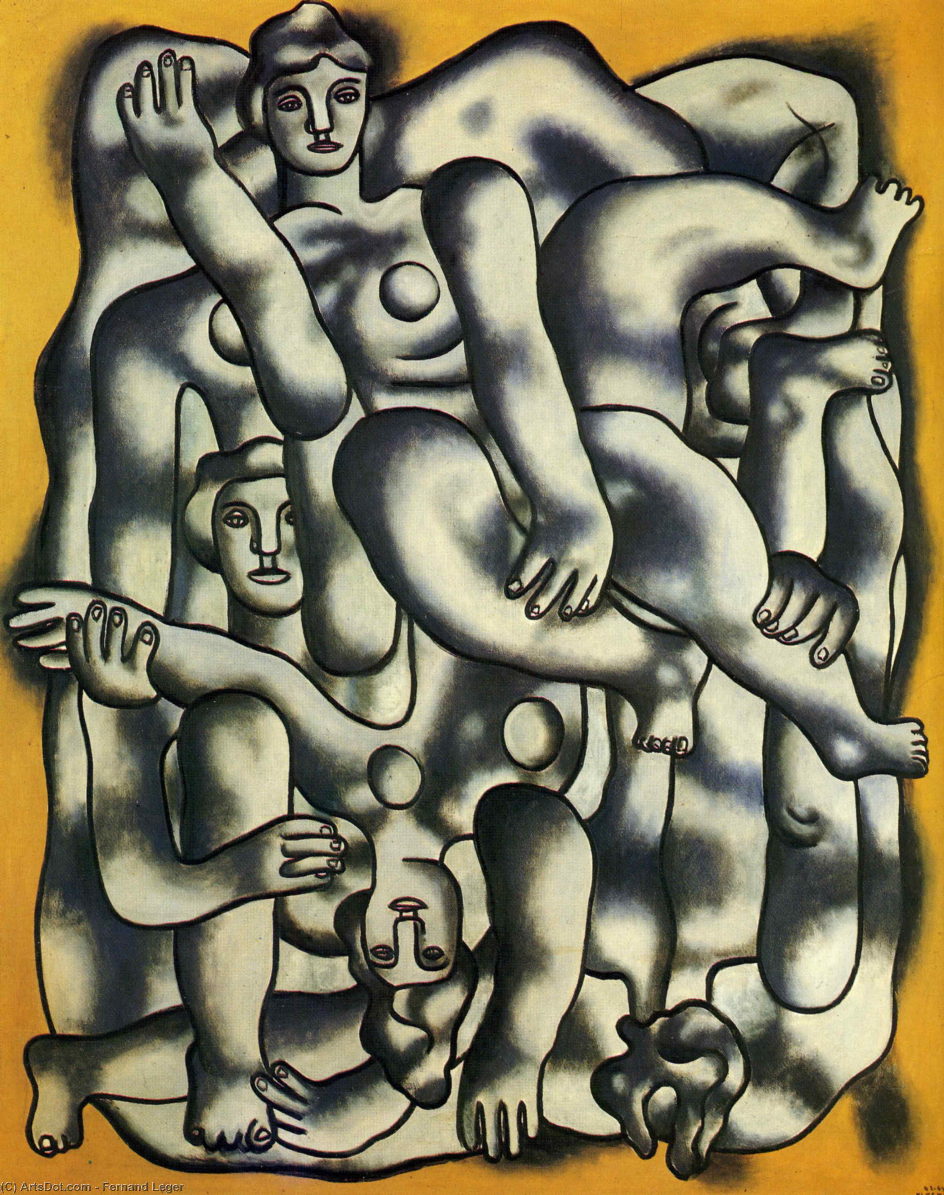 Wikioo.org - The Encyclopedia of Fine Arts - Painting, Artwork by Fernand Leger - Acrobats in gray