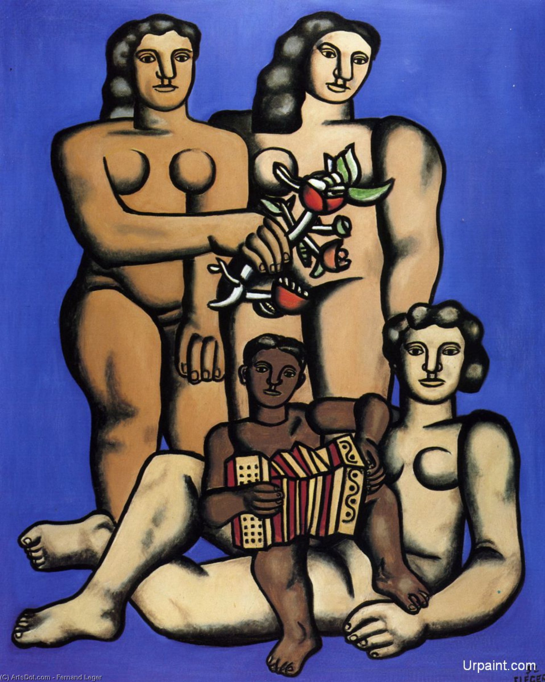 WikiOO.org - Encyclopedia of Fine Arts - Målning, konstverk Fernand Leger - Three sisters