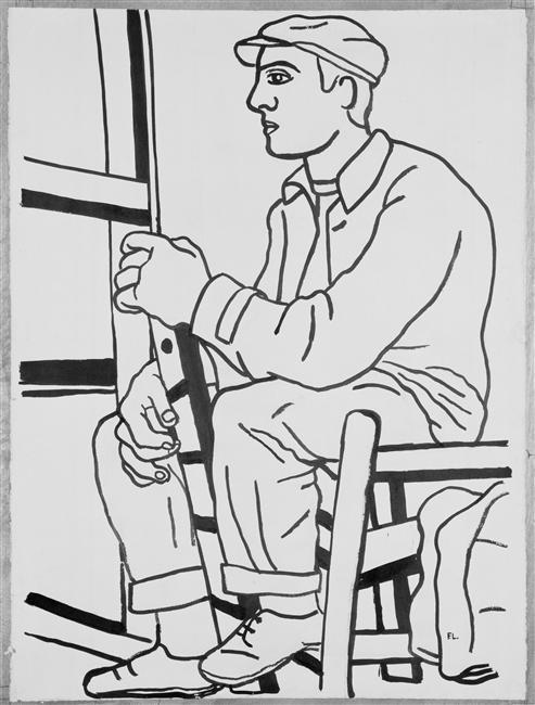 WikiOO.org - Encyclopedia of Fine Arts - Maľba, Artwork Fernand Leger - The workman sitting