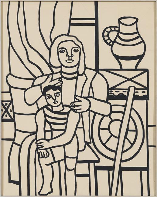 Wikioo.org - The Encyclopedia of Fine Arts - Painting, Artwork by Fernand Leger - Mother and child