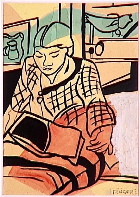 Wikioo.org - The Encyclopedia of Fine Arts - Painting, Artwork by Fernand Leger - Reading