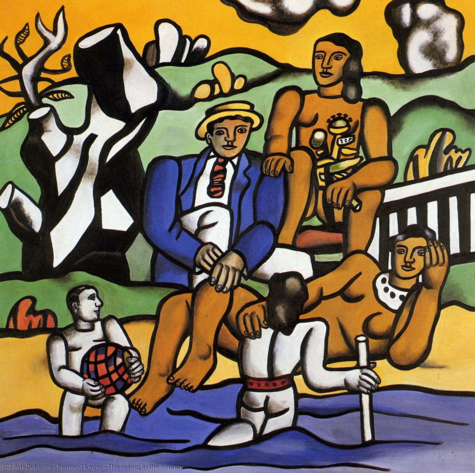 WikiOO.org - Encyclopedia of Fine Arts - Målning, konstverk Fernand Leger - The outing in the country