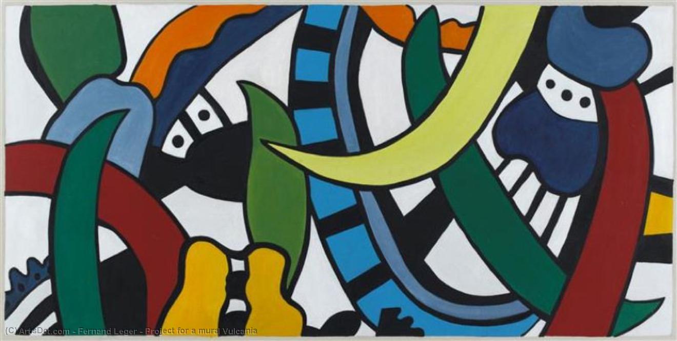 Wikioo.org - The Encyclopedia of Fine Arts - Painting, Artwork by Fernand Leger - Project for a mural Vulcania