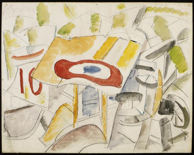 Wikioo.org - The Encyclopedia of Fine Arts - Painting, Artwork by Fernand Leger - The Roundel, the plane smashed
