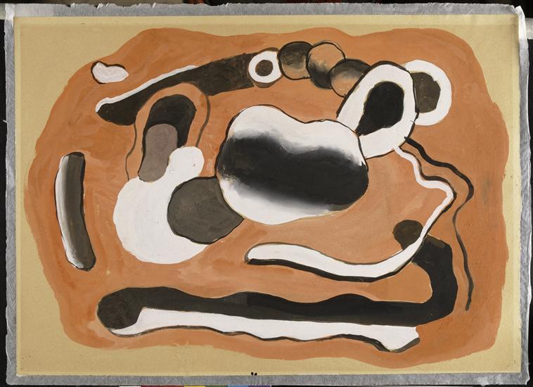 WikiOO.org - Енциклопедия за изящни изкуства - Живопис, Произведения на изкуството Fernand Leger - Composition on an orange background