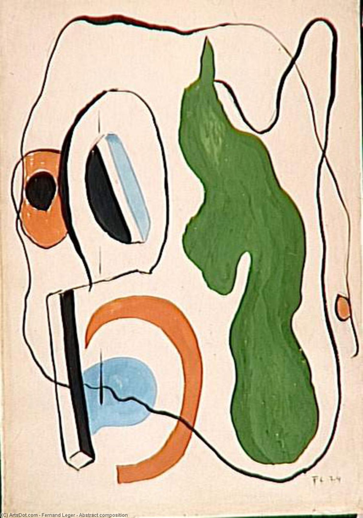 Wikioo.org - The Encyclopedia of Fine Arts - Painting, Artwork by Fernand Leger - Abstract composition