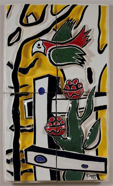 Wikioo.org - The Encyclopedia of Fine Arts - Painting, Artwork by Fernand Leger - The bird and flower