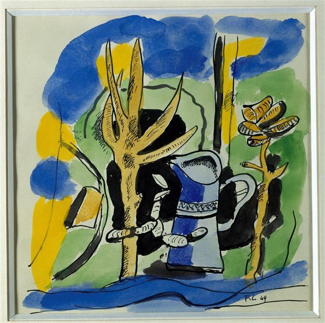 Wikioo.org - The Encyclopedia of Fine Arts - Painting, Artwork by Fernand Leger - Composition at pitcher