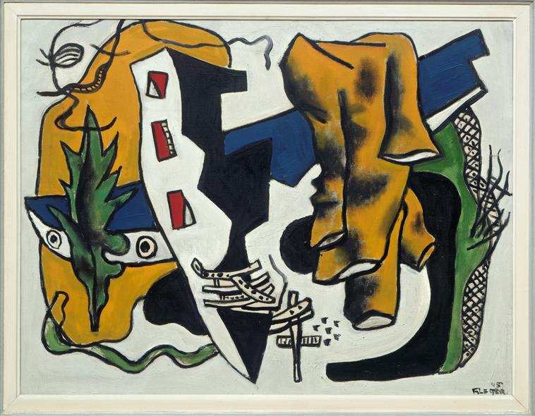 WikiOO.org - Encyclopedia of Fine Arts - Maľba, Artwork Fernand Leger - Green Leaf