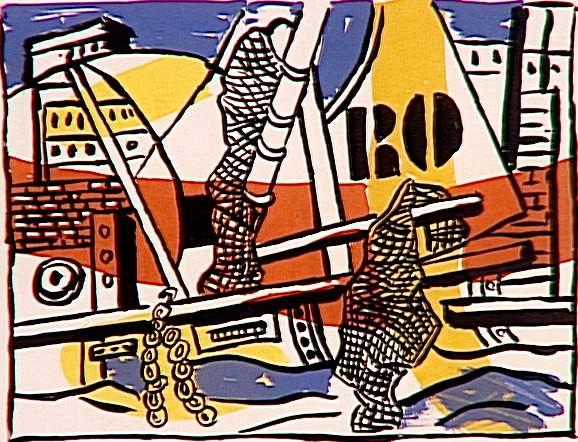 Wikioo.org - The Encyclopedia of Fine Arts - Painting, Artwork by Fernand Leger - The Port of Trouville
