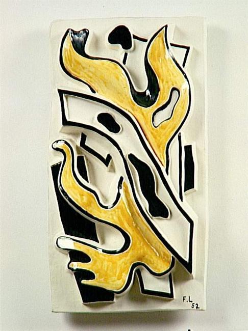 Wikioo.org – La Enciclopedia de las Bellas Artes - Pintura, Obras de arte de Fernand Leger - La llama amarilla