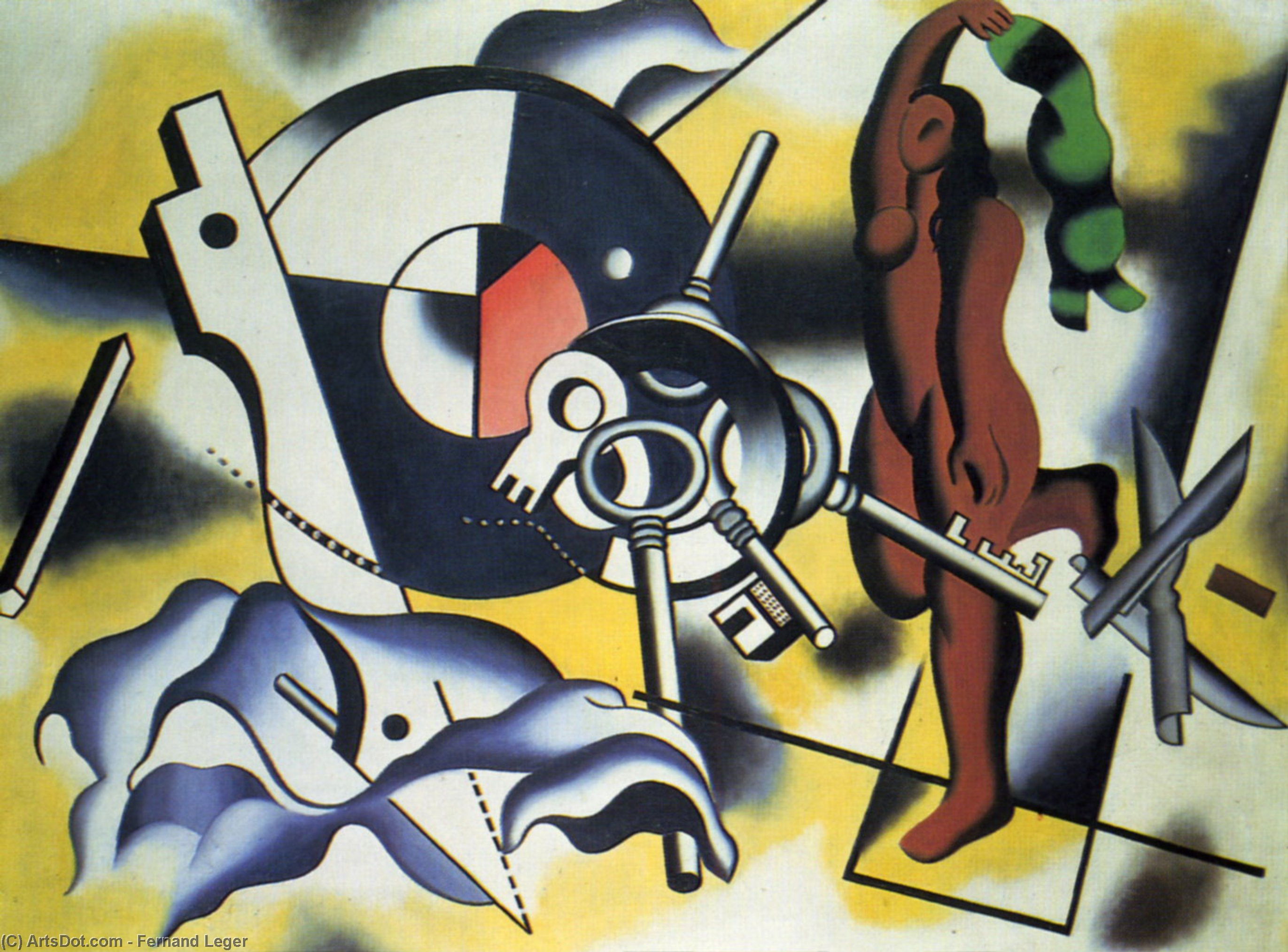 Wikioo.org - The Encyclopedia of Fine Arts - Painting, Artwork by Fernand Leger - Contrast of object