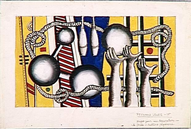 WikiOO.org - Encyclopedia of Fine Arts - Maľba, Artwork Fernand Leger - Project design stage for a fitness