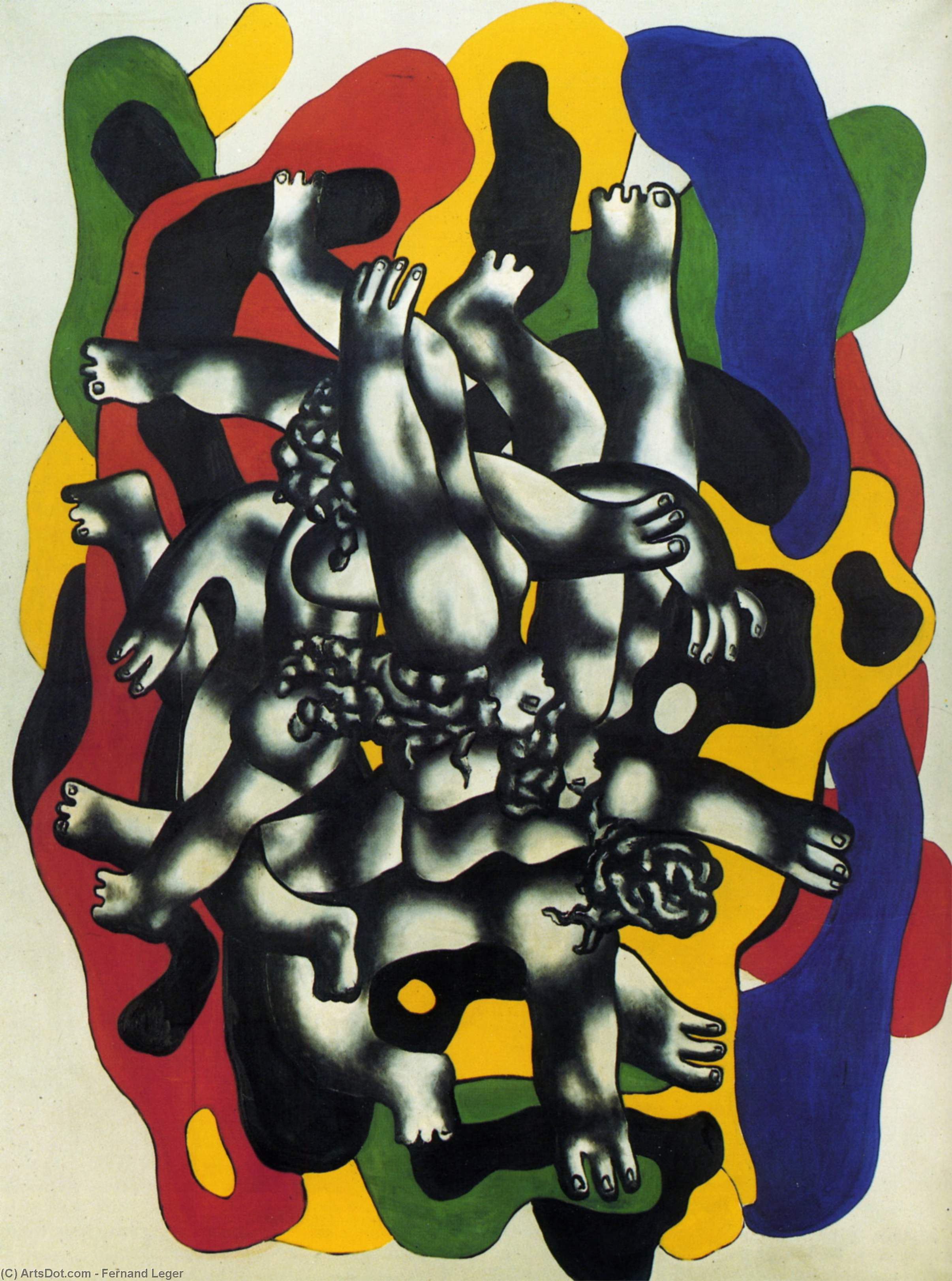 Wikioo.org - The Encyclopedia of Fine Arts - Painting, Artwork by Fernand Leger - Plungers II