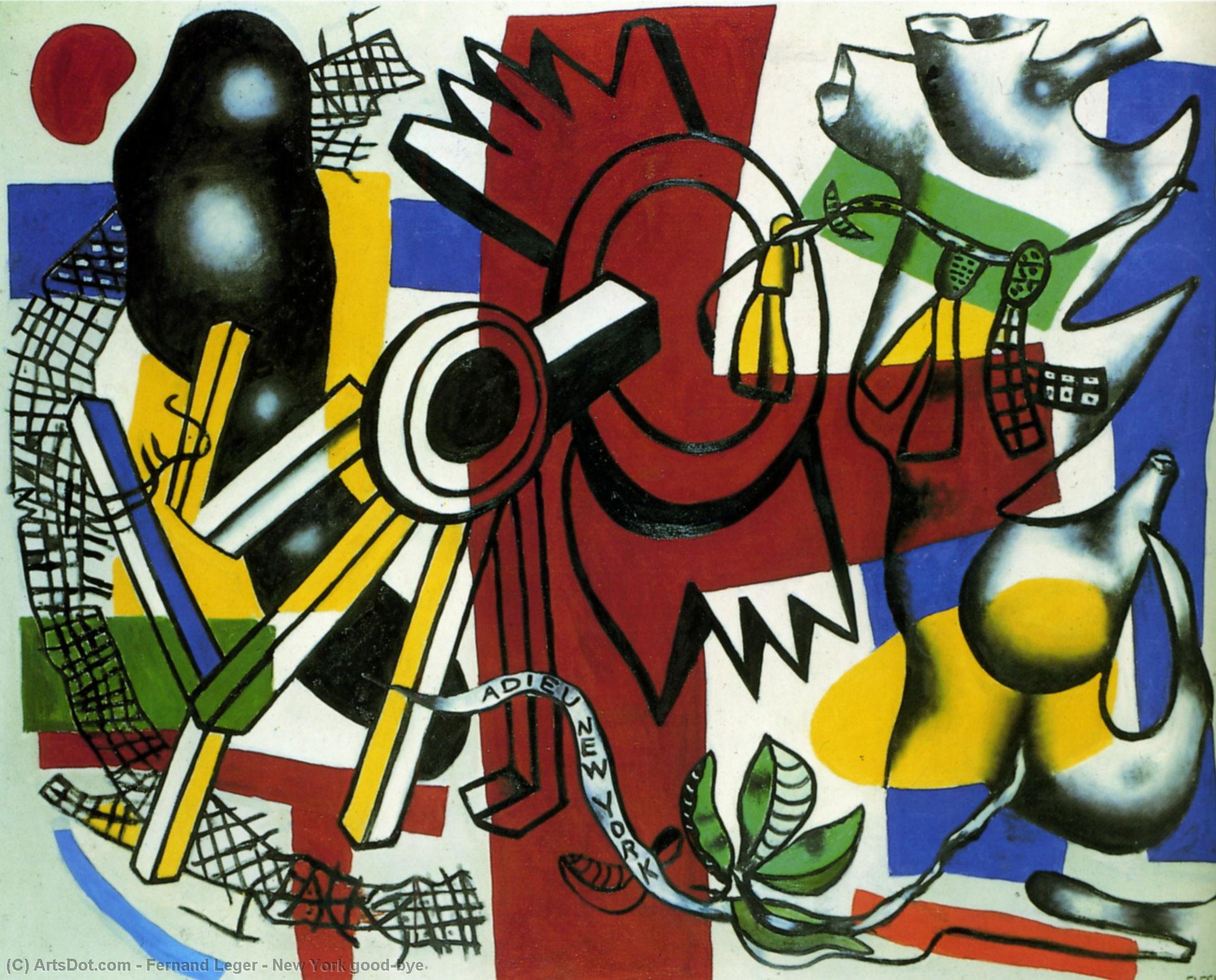 Wikioo.org - The Encyclopedia of Fine Arts - Painting, Artwork by Fernand Leger - New York good-bye