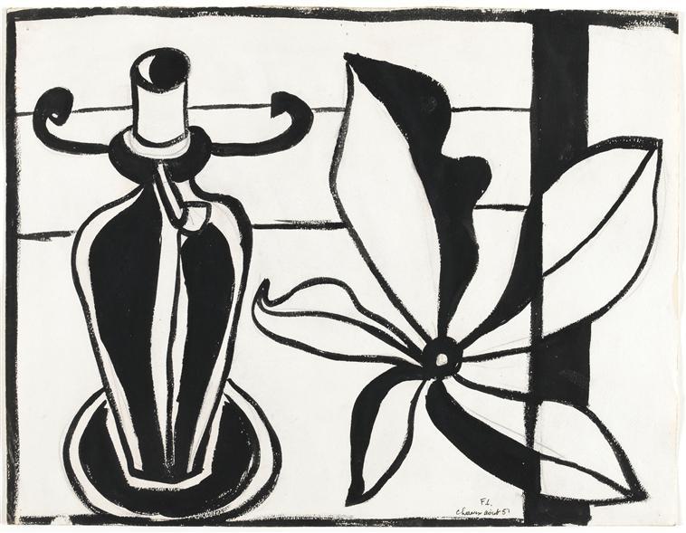 WikiOO.org - Encyclopedia of Fine Arts - Maleri, Artwork Fernand Leger - Flower lamp
