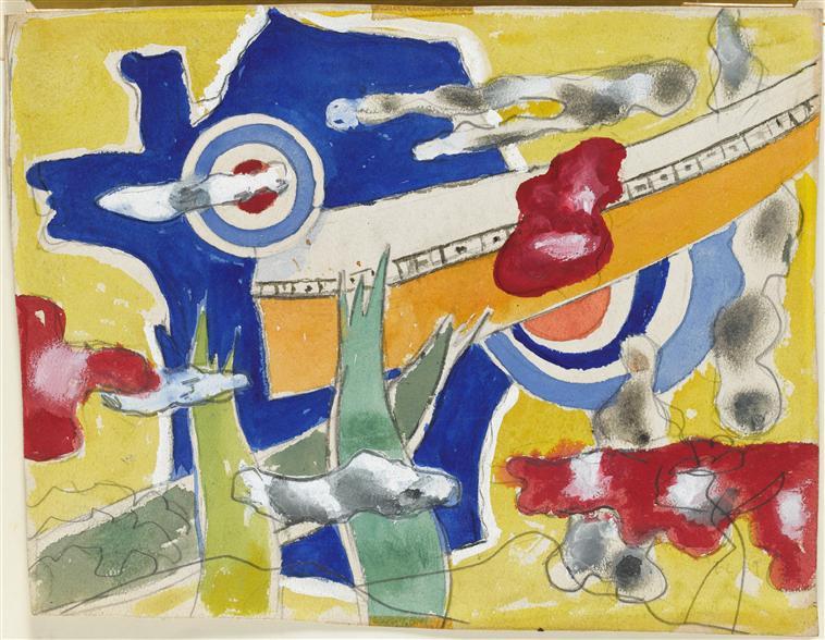 WikiOO.org - Encyclopedia of Fine Arts - Maľba, Artwork Fernand Leger - Study for the decoration of the aviation center of Briey