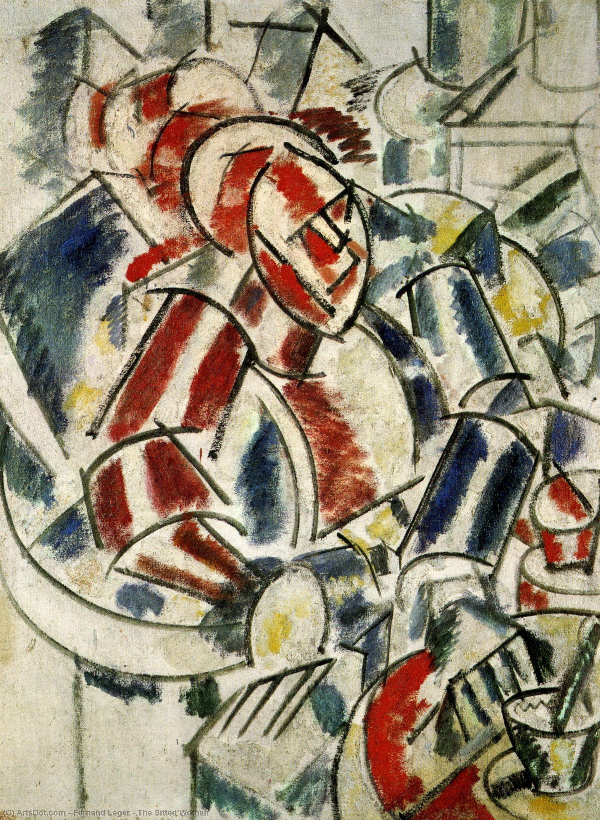 WikiOO.org - 百科事典 - 絵画、アートワーク Fernand Leger - ザー Sitted 女性